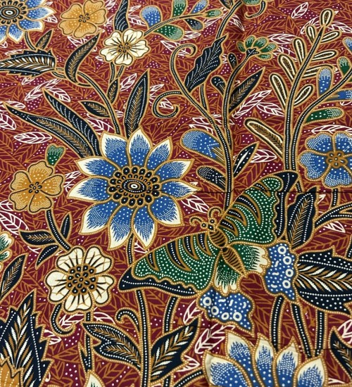 The Butterfly Flowers Panel - Red